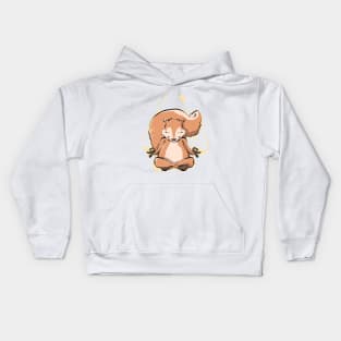 Yoga Spiritual Squirrel Pet Owners Kids Hoodie